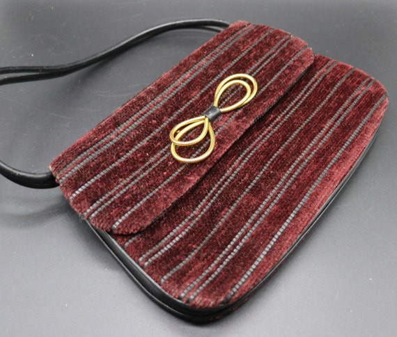 Koret "Carpet Bag" Pocketbook in Burgundy 1950s V… - image 5