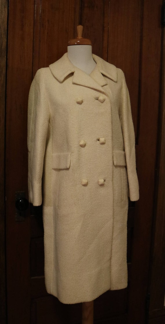 Lovely Women's Wool Coat Cream Colored Etsy