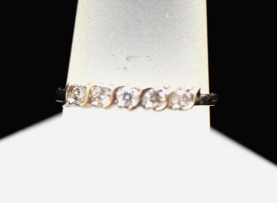 Diamond Anniversary/Wedding Ring - 10Kt Yellow Gold S Band-Size 6 1/2