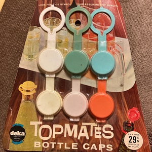 Deco Retro Topmates Bottle Caps, Retro drink, new in original unopened package