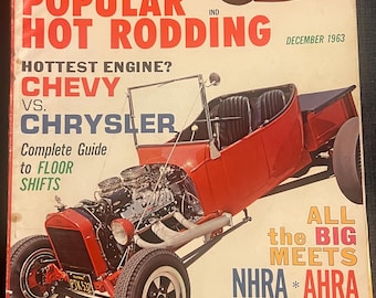 Popular Hot Rodding Automotive Magazines, 1963 - October, November and December