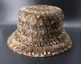1950's Pheasant Feather Bucket Hat
