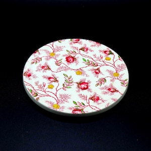 Rare Copeland Spode Round Rosebud Chintz Tea Tile