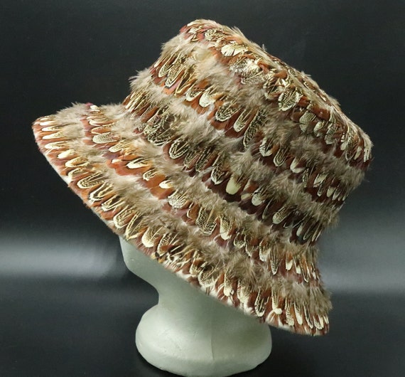 1950's Pheasant Feather Bucket Hat - image 7