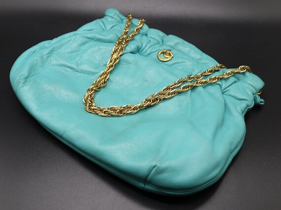 Morris Moskowitz Aqua Blue Pocketbook 1960s Vinta… - image 7