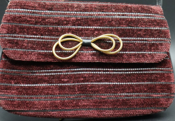 Koret "Carpet Bag" Pocketbook in Burgundy 1950s V… - image 2