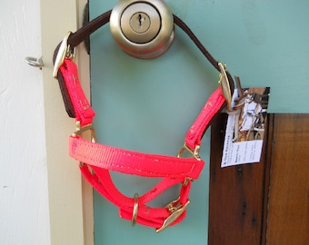 New color : blaze orange adjustable goat halter