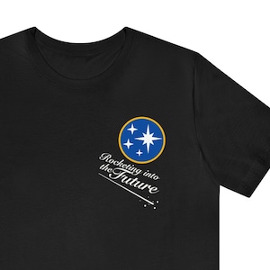 Wasteland Inspired USSA T-shirt- Rocketing into the Future- Unisex Jersey Short Sleeve Soft Shirt- Gaming Present