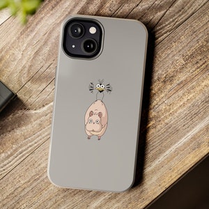 Funda de teléfono inspirada en el ratón y el pájaro de Spirited Away- Dibujo minimalista temático de Studio Ghibli Miyazaki Boh- iPhone, Samsung Galaxy, múltiples modelos