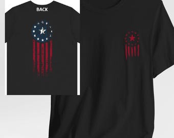 Ulysses Old Glory Flag Inspired T-shirt- Unisex Jersey Short Sleeve Soft Shirt- Gaming Present- New Vegas