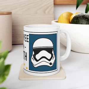 Espresso Cup Set, Star Wars Storm Trooper Espresso Cups , Set of Four,  Porcelain Espresso Cups and Saucers , Gift for Him 