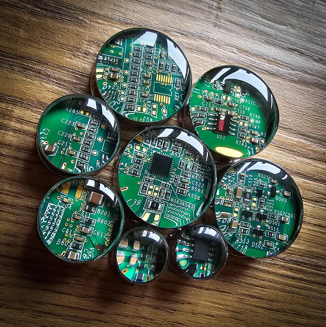 Plug Board Computing Recycled Circuit Board Plugs, Computing Plugs PAIR 10mm/00g and Up - Etsy