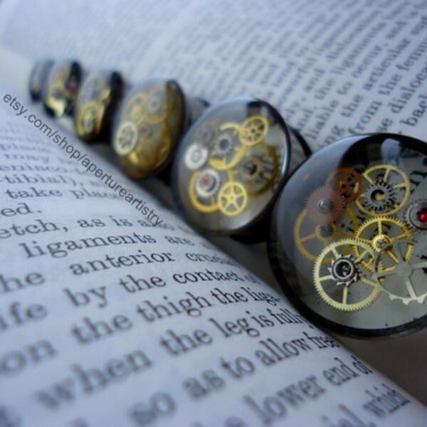 All sizes  Steampunk steel tunnel clockwork plug