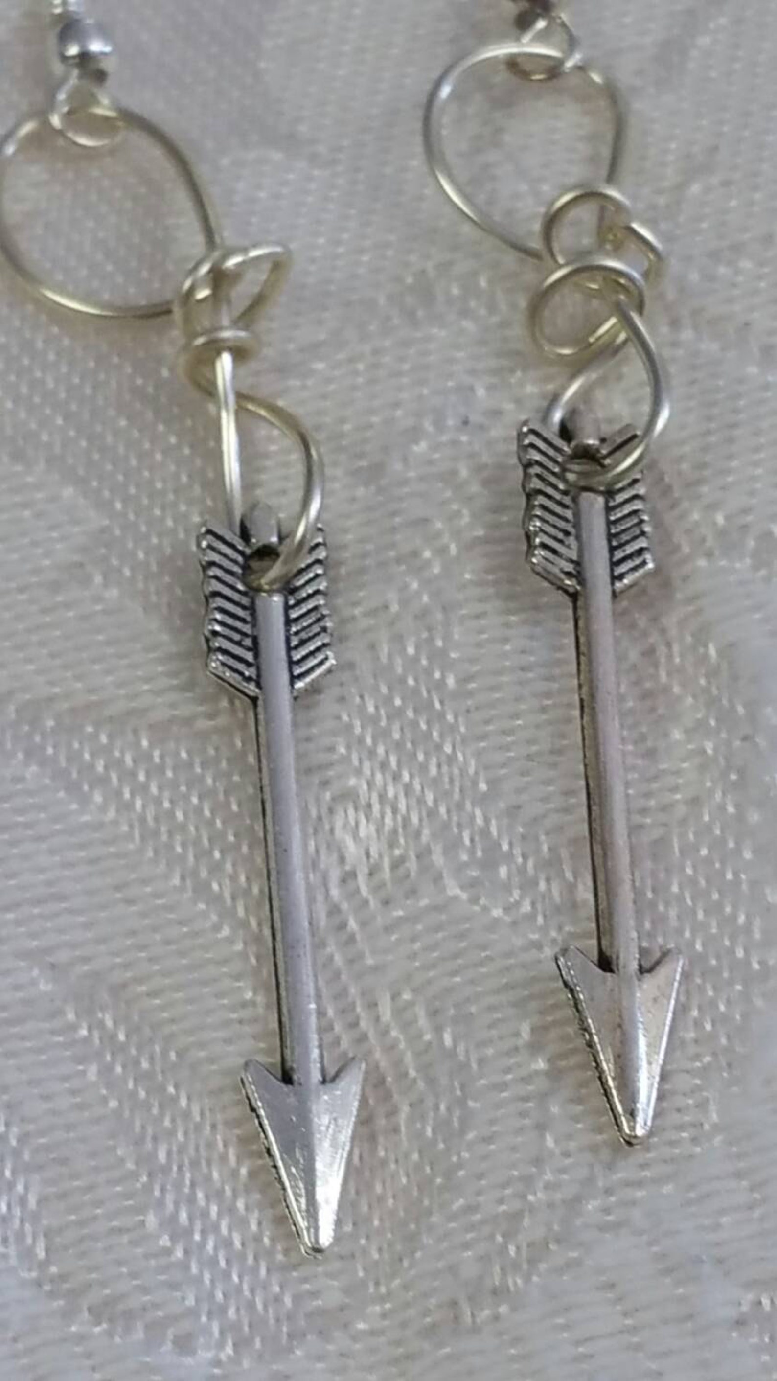 Tangled Arrow Earrings Silver on Sterling Silver Hooks Etsy