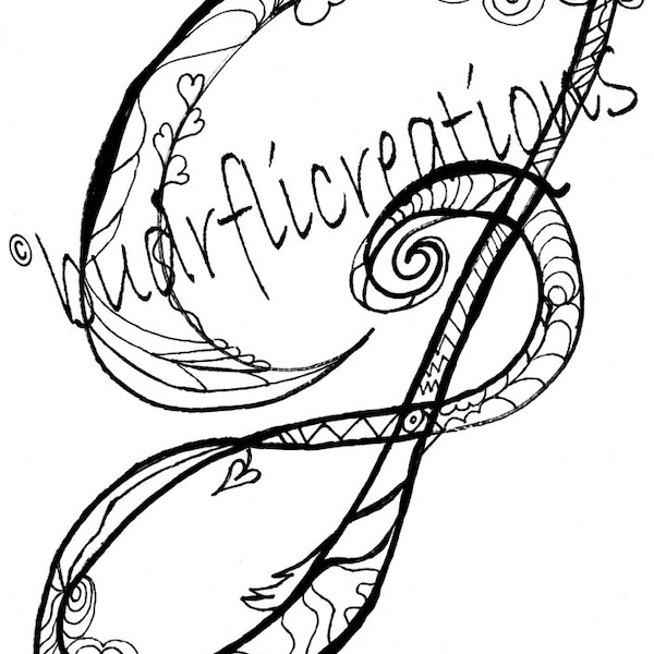 Instant Download Letter J Tweet Tweet by Budrfli Adult Coloring Page Wall Art