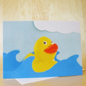 Gummiente Grußkarte 5" x 7" (12,7 cm x 17,8 cm)