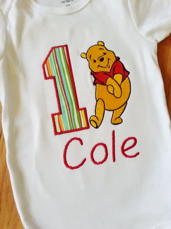 Winnie the Pooh Disney with Honey Pooh Bear Birthday Number | Etsy