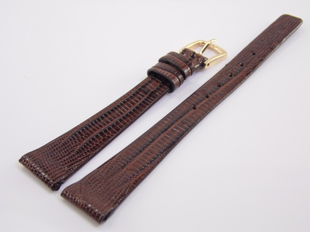 Bracelet De Montre Cordette En Cuir Véritable – Vintage – Couleur Marron Ou Rouge – Occasion
