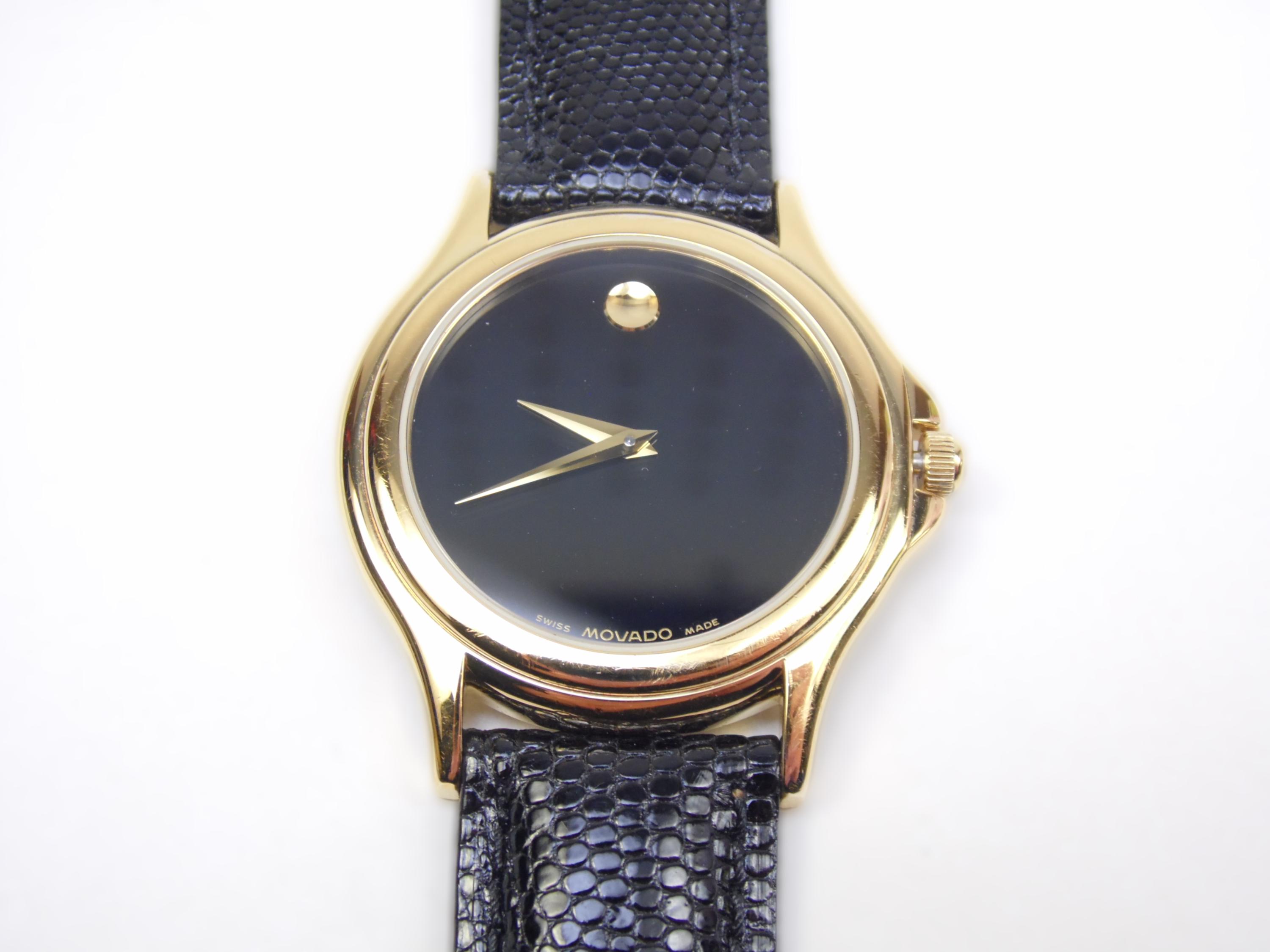 Vintage Mens Womens Unisex Gold Authentic Movado Museum 87 
