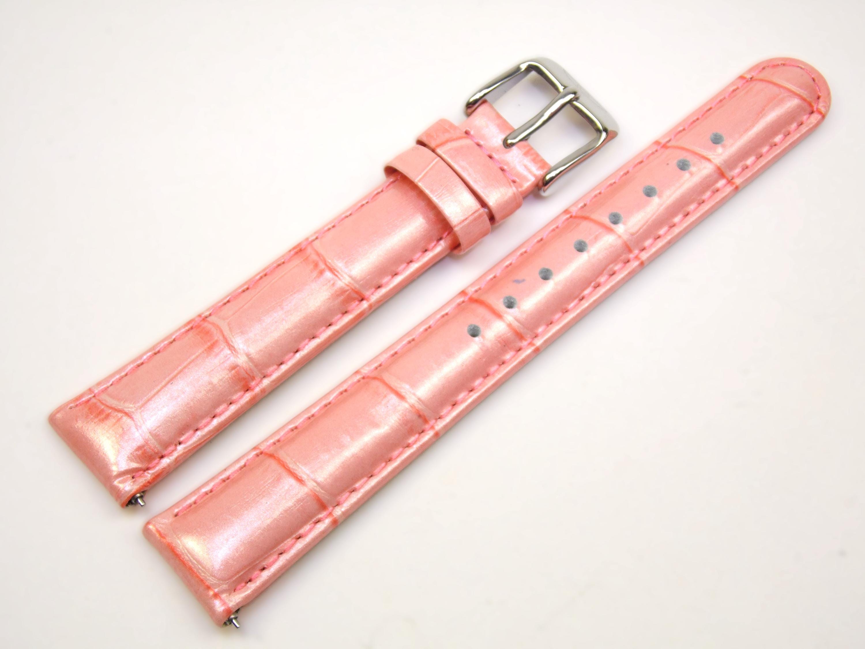 Invicta Watch Replacement Band Pink Leather 16mm Lug Silver Tone Steel Clasp Invicta Watch Strap - Etsy main image 2