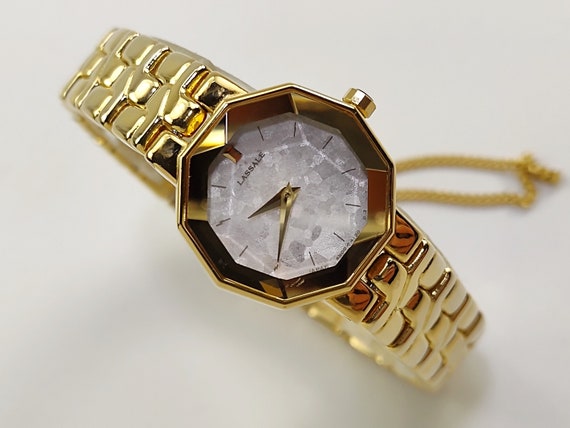 Rare Vintage Womens Ladies Gold Lassale by Seiko Faceted - Etsy