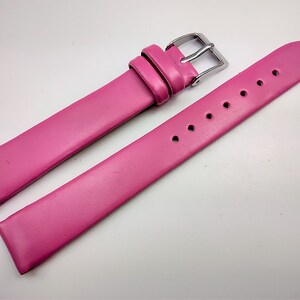 16mm (5/8) 7.5in/19.1cm Regular Length Vintage NOS Pink Genuine Leather Watch Band Strap