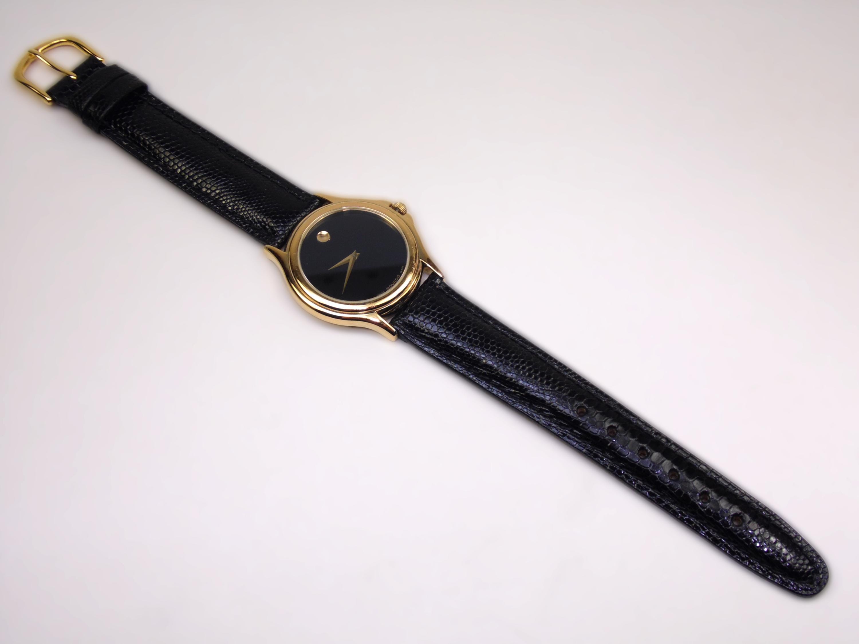 Vintage Ladie’s Movado Two-Tone 87-23-0835 Watch. New Movement Vintage MOVADO Classic Roman Numeral 87-E4-0835 Black Dial  main image 2