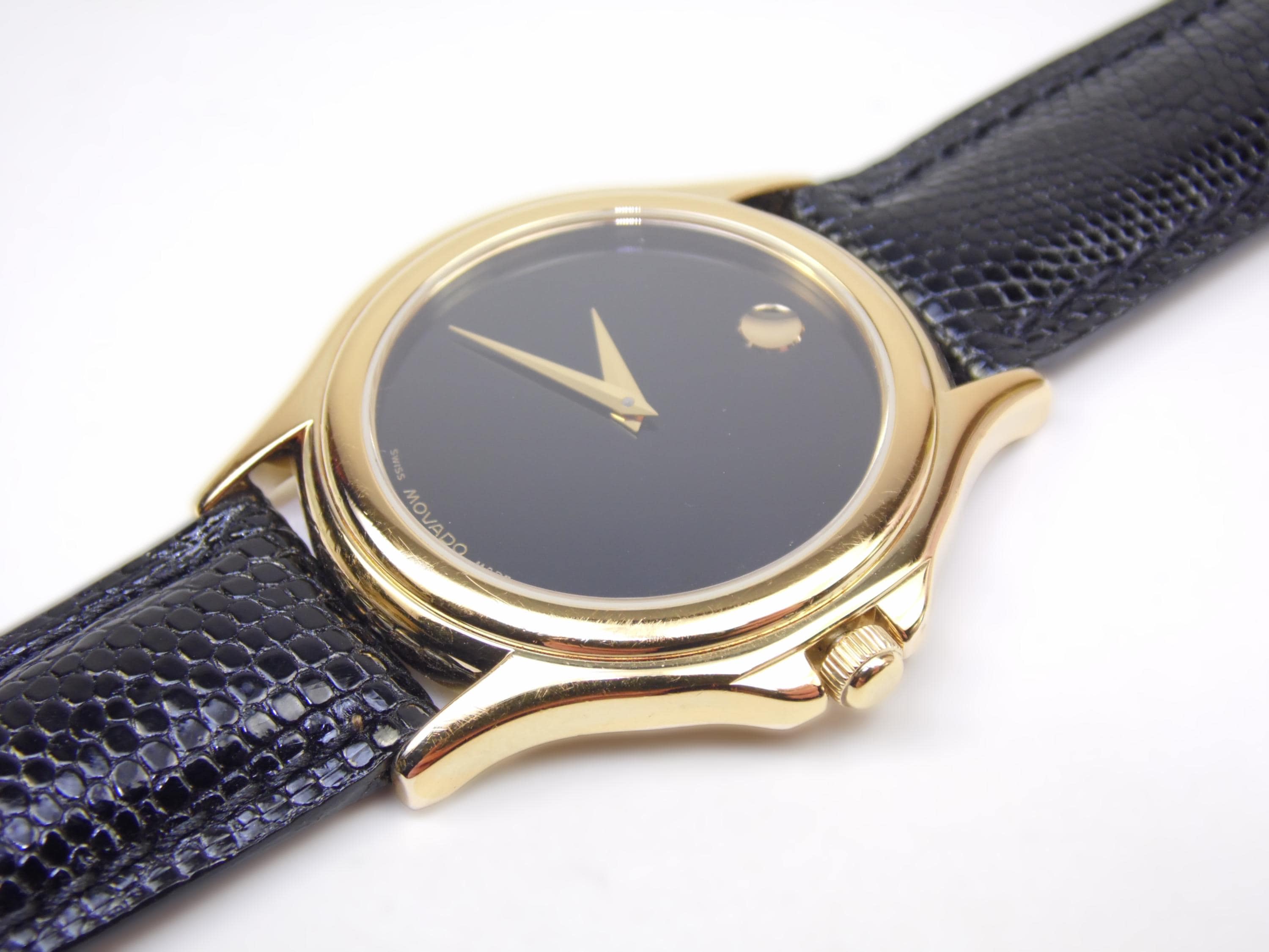 Vintage Mens Womens Unisex Gold Authentic Movado Museum 87 E4 0863