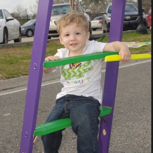 Mardi Gras Alligator Appliqued Shirt image 2