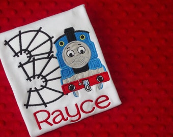Thomas the Train Appliquéd Birthday Shirt