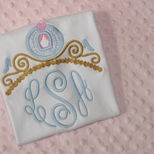 Princess Tiara Monogrammed Shirt Cinderella Embroidery image 2