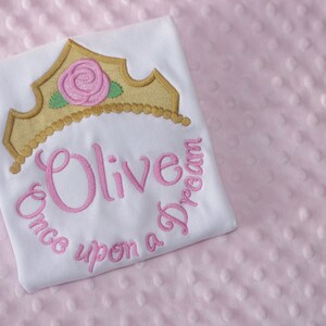 Princess Tiara Monogrammed Shirt Cinderella Embroidery image 4
