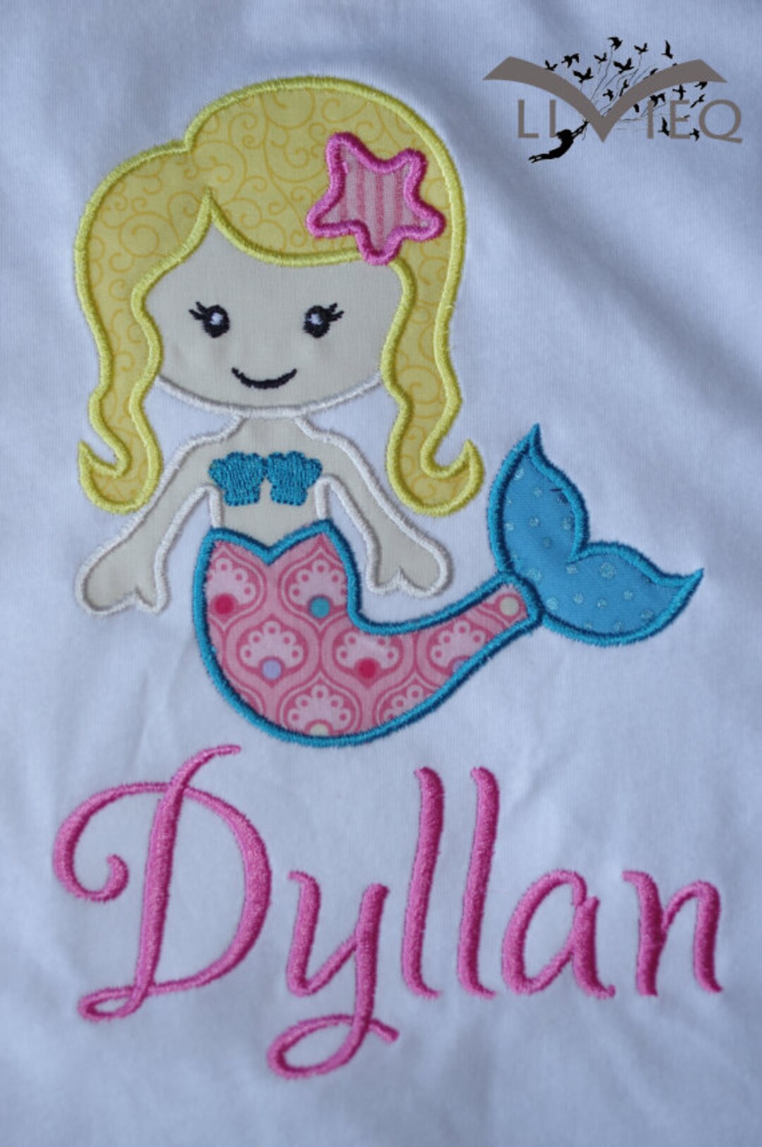 Custom Applique Mermaid Shirt or Onesie Personalized With Etsy
