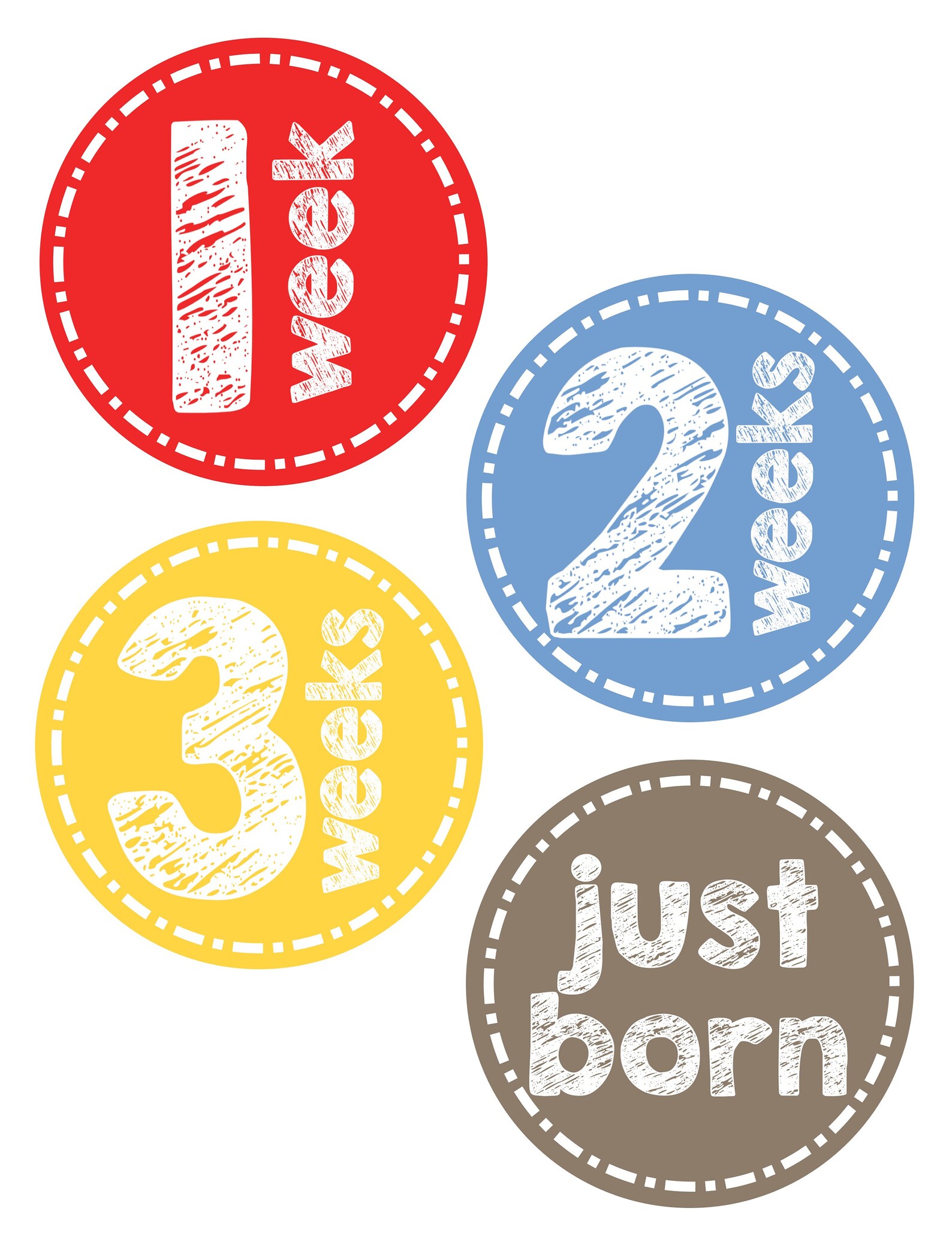 Printable Month Stickers Boy Monthly Baby Stickers Baby | Etsy