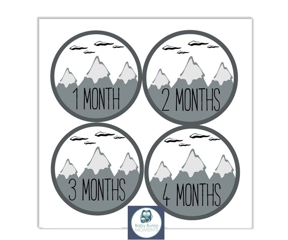 Printable Milestone Stickers Monthly Baby Stickers Digital | Etsy