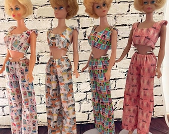 Mod Barbie Pant Set – 1970s Fashion Doll Clothes