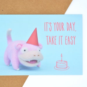 Slowpoke Birthday Greetings Card image 1