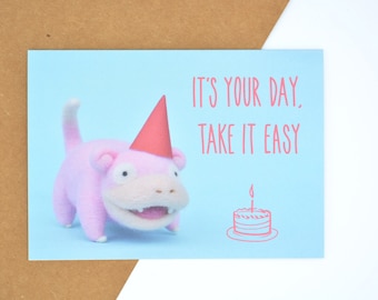 Slowpoke Birthday Greetings Card