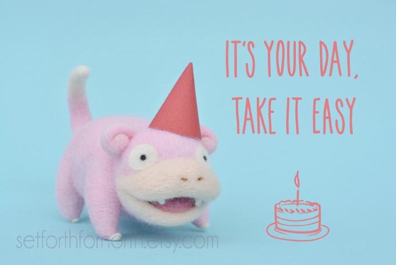 Slowpoke Birthday Greetings Card image 4