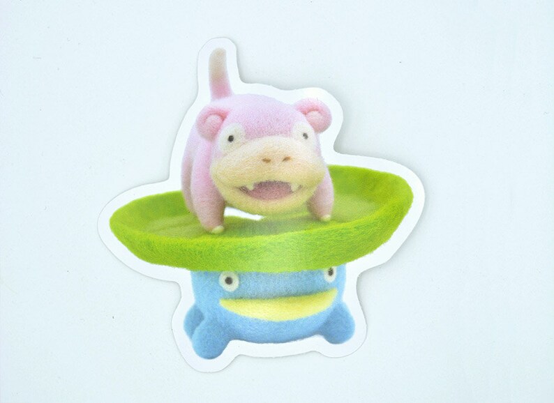 Slow Boyz Club Felted Slowpoke and Lotad Sticker image 3