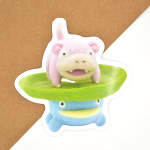 Slow Boyz Club Felted Slowpoke and Lotad Sticker image 1