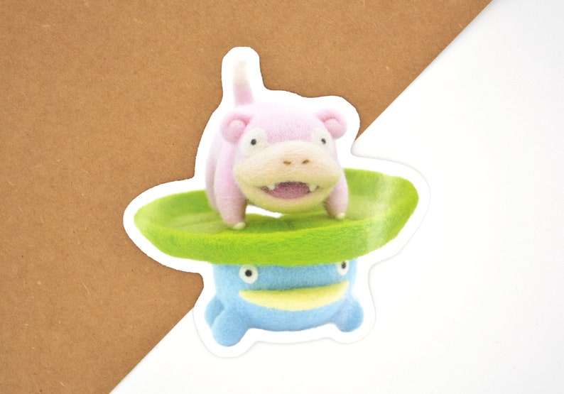 Slow Boyz Club Felted Slowpoke and Lotad Sticker image 1