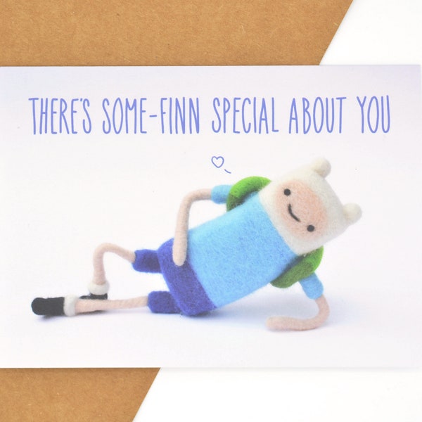 Adventure Time Finn Greetings Card