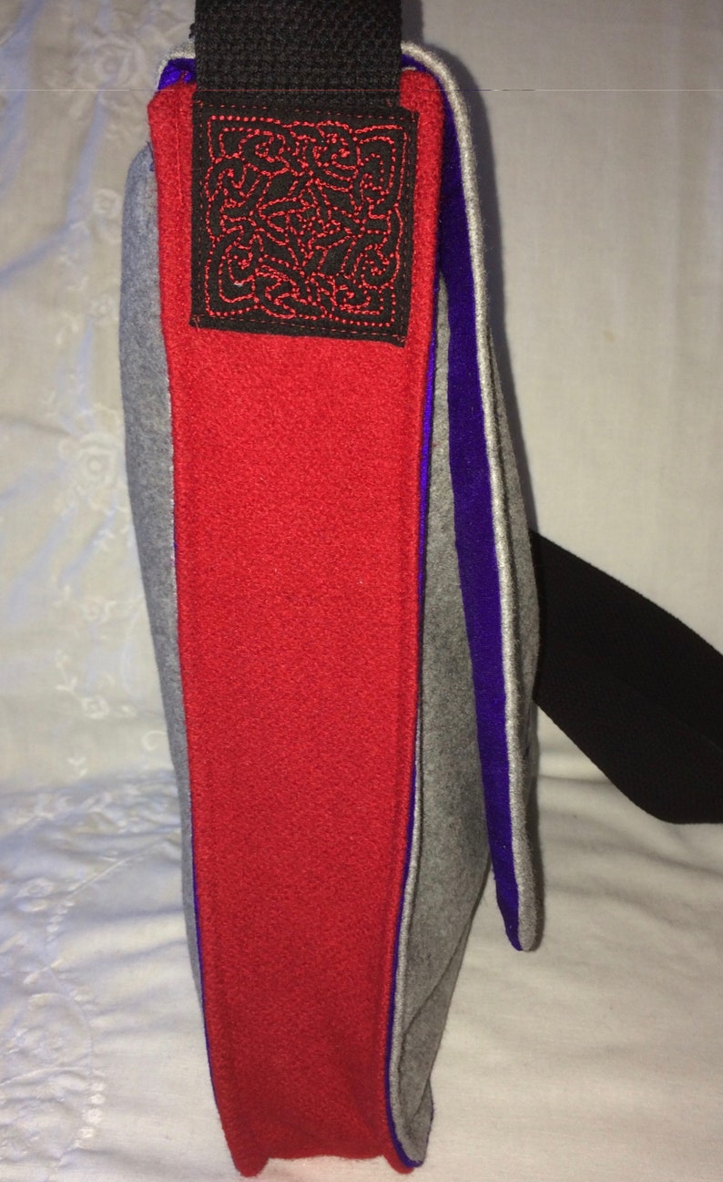 wool and silk Celtic Style Dragon Haversack