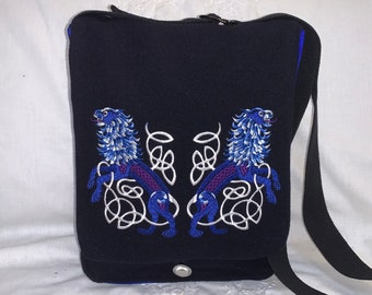 Celtic Lions Haversack- wool/silk