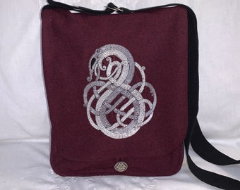 World Snake Knotwork haversack - wool and silk