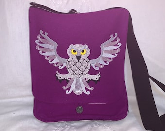 Owl Haversack-  wool and silk