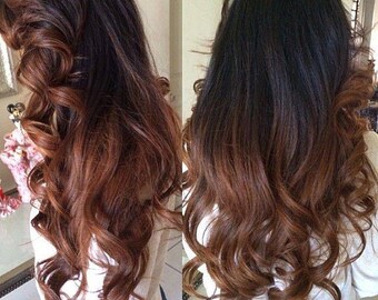 Clip In Double Drawn Human Hair Extensions Remy Human Hair Etsy