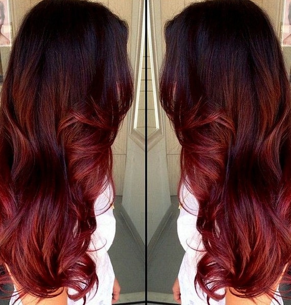 hair extensions auburn red