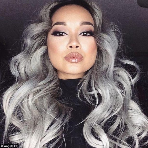 Clip in Remy Human Hair Extensions 1b and Silver Gray Hair - Etsy UK Clip in Remy Human Hair Extensions 1b and Silver Gray Hair - Etsy UK